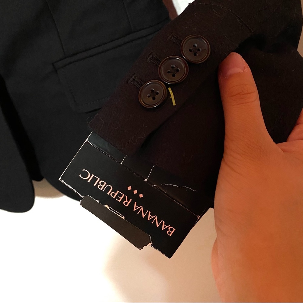 NWT Banana Republic Petite Black Suit Blazer - Picture 6 of 7